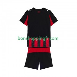 Maillot Domicile AC Milan 2025-2026 Manches Courtes Jeune Enfant(+shorts)