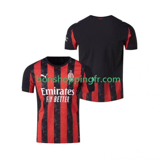 Maillot Domicile AC Milan 2025-2026 Manches Courtes Homme Maillot Domicile AC Milan 2025-2026 Manches Courtes Homme
