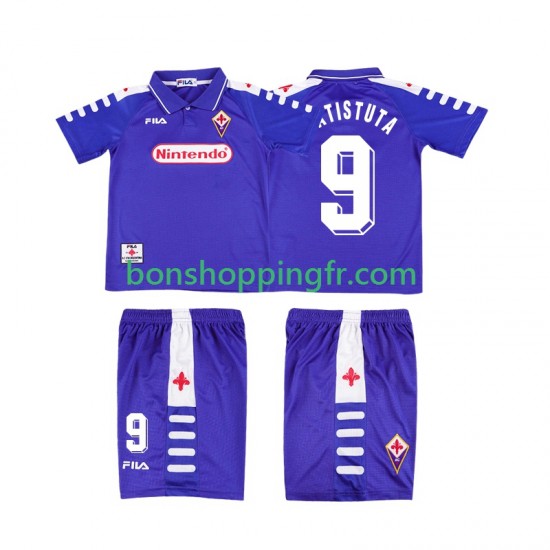 Maillot Rétro Domicile Fiorentina BATISTUTA 9 1998 1999 Manches Courtes Jeune Enfant(+shorts) Maillot Rétro Domicile Fiorentina BATISTUTA 9 1998 1999 Manches Courtes Jeune Enfant(+shorts)