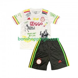 Maillot Domicile Ajax Amsterdam Bob Marley Special 2025-2026 Manches Courtes Jeune Enfant(+shorts)