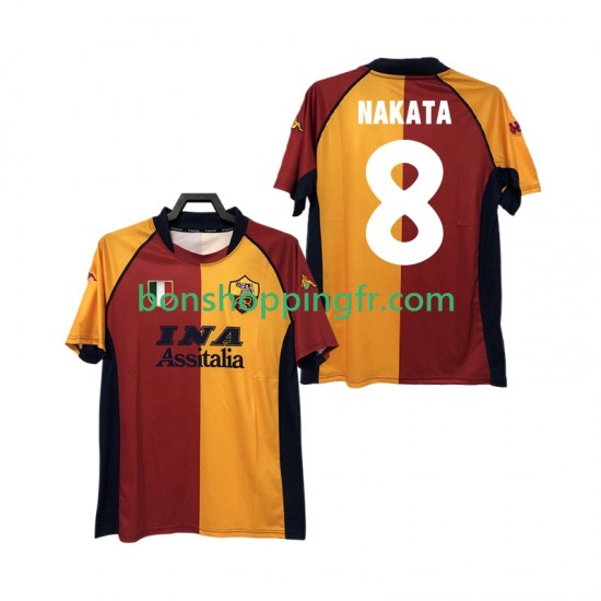 Maillot Rétro Domicile AS Rome AKATA 8 2000-2001 Manches Courtes Homme Maillot Rétro Domicile AS Rome AKATA 8 2000-2001 Manches Courtes Homme