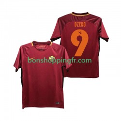 Maillot Rétro Domicile AS Rome DZEKO 9 2017-2018 Manches Courtes Homme
