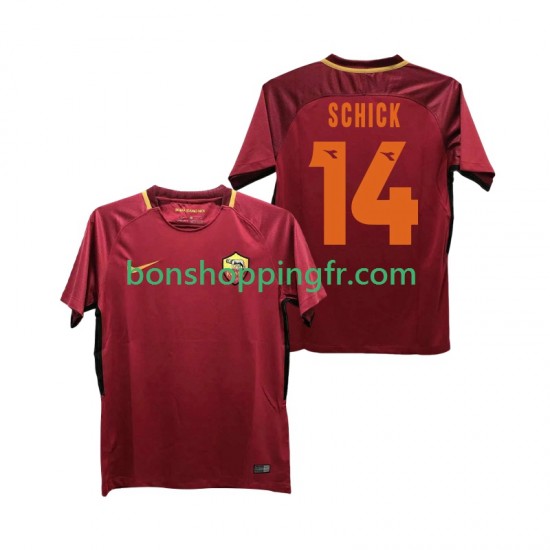 Maillot Rétro Domicile AS Rome SCHICK 14 2017-2018 Manches Courtes Homme Maillot Rétro Domicile AS Rome SCHICK 14 2017-2018 Manches Courtes Homme