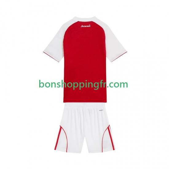 Maillot Domicile Arsenal 2025-2026 Manches Courtes Jeune Enfant(+shorts)