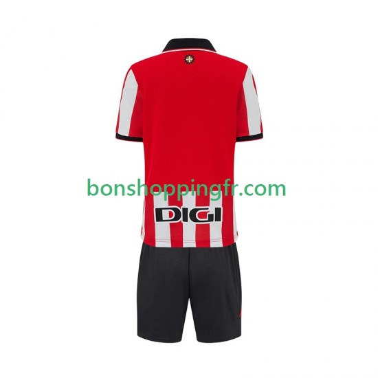 Maillot Domicile Athletic Bilbao 2025-2026 Manches Courtes Jeune Enfant(+shorts)