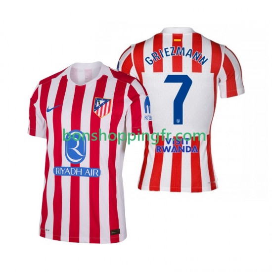 Maillot Domicile Atlético Madrid Antoine Griezmann 7 2025-2026 Manches Courtes Homme Maillot Domicile Atlético Madrid Antoine Griezmann 7 2025-2026 Manches Courtes Homme