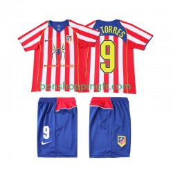 Maillot Rétro Domicile Atlético Madrid F TORRES 9 2004 2005 Manches Courtes Jeune Enfant(+shorts)