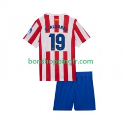 Maillot Domicile Atlético Madrid Julian Alvarez 19 2025-2026 Manches Courtes Jeune Enfant(+shorts)