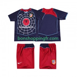 Maillot Rétro Extérieur Atlético Madrid 2004 2005 Manches Courtes Jeune Enfant(+shorts)