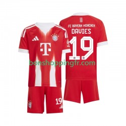 Maillot Domicile Bayern Munich Alphonso Davies 19 2025-2026 Manches Courtes Jeune Enfant(+shorts)
