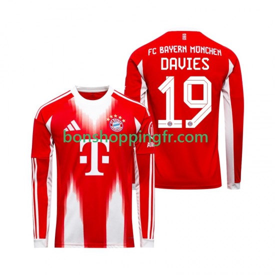 Maillot Domicile Bayern Munich Alphonso Davies 19 2025-2026 Manches Longues Homme Maillot Domicile Bayern Munich Alphonso Davies 19 2025-2026 Manches Longues Homme