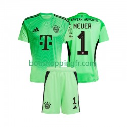Maillot Domicile Bayern Munich Gardien Manuel Neuer 1 2025-2026 Manches Courtes Jeune Enfant(+shorts)