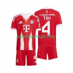 Maillot Domicile Bayern Munich Jonathan Tah 4 2025-2026 Manches Courtes Jeune Enfant(+shorts)