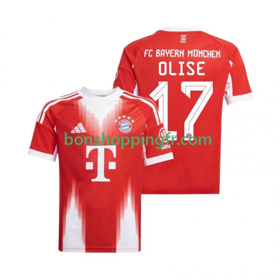 Maillot Domicile Bayern Munich Michael Olise 17 2025-2026 Manches Courtes Homme Maillot Domicile Bayern Munich Michael Olise 17 2025-2026 Manches Courtes Homme