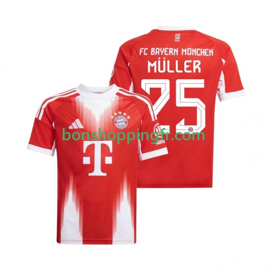 Maillot Domicile Bayern Munich Thomas Muller 25 2025-2026 Manches Courtes Homme Maillot Domicile Bayern Munich Thomas Muller 25 2025-2026 Manches Courtes Homme