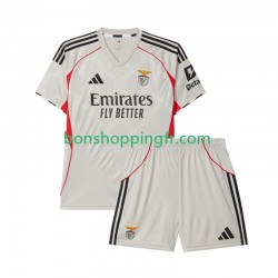 Maillot Extérieur Benfica 2025-2026 Manches Courtes Jeune Enfant(+shorts)