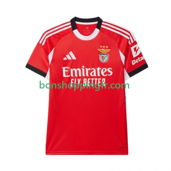 Maillot Domicile Benfica 2025-2026 Manches Courtes Homme Maillot Domicile Benfica 2025-2026 Manches Courtes Homme