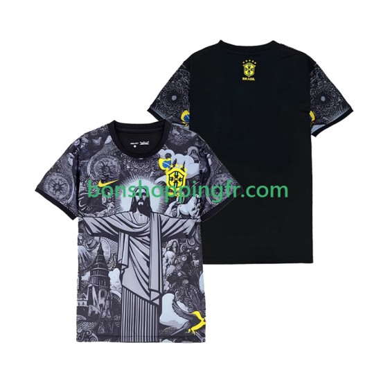 Maillot Domicile Brésil Cheist the Redeemer 2024 Manches Courtes Homme Maillot Domicile Brésil Cheist the Redeemer 2024 Manches Courtes Homme
