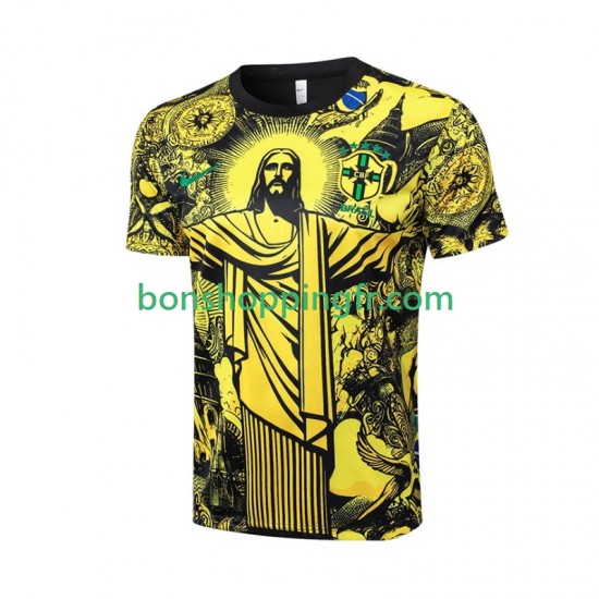 Maillot Domicile Brésil Jesus 2024 Manches Courtes Homme Maillot Domicile Brésil Jesus 2024 Manches Courtes Homme