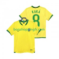 Maillot Rétro Domicile Brésil KAKA 8 2006 Manches Courtes Homme