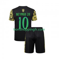 Maillot Domicile Brésil Neymar JR 10 Jesus 2024 Manches Courtes Jeune Enfant(+shorts)