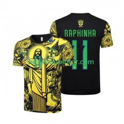 Maillot Domicile Brésil RAPHINHA 11 Jesus 2024 Manches Courtes Homme