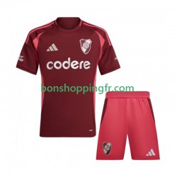 Maillot Extérieur CA River Plate 2024-2025 Manches Courtes Jeune Enfant(+shorts)