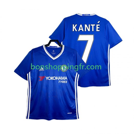 Maillot Rétro Domicile Chelsea KANTE 7 2016-2017 Manches Courtes Homme Maillot Rétro Domicile Chelsea KANTE 7 2016-2017 Manches Courtes Homme