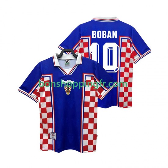 Maillot Rétro Extérieur Croatie BOBAN 10 1998 Manches Courtes Homme Maillot Rétro Extérieur Croatie BOBAN 10 1998 Manches Courtes Homme