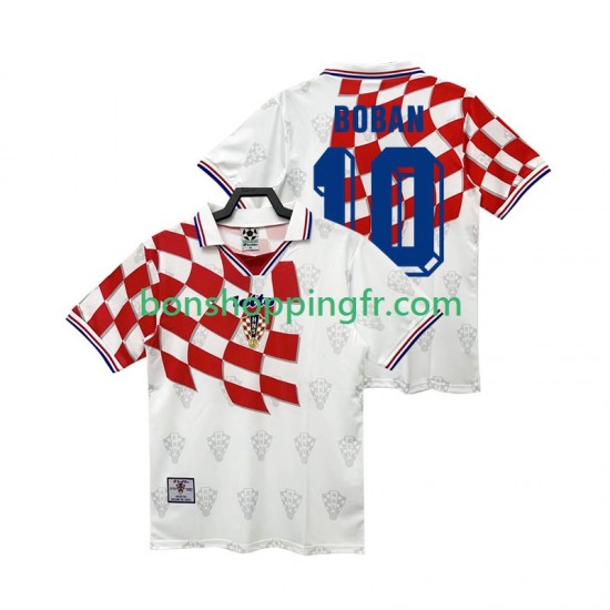 Maillot Rétro Domicile Croatie BOBAN 10 1998 Manches Courtes Homme Maillot Rétro Domicile Croatie BOBAN 10 1998 Manches Courtes Homme