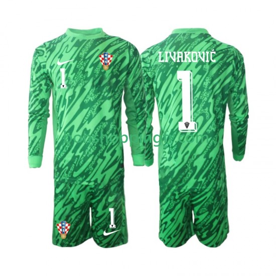 Maillot Extérieur Croatie Gardien DOMINIK LIVAKOVIC 1 2024 Manches Longues Jeune Enfant(+shorts) Maillot Extérieur Croatie Gardien DOMINIK LIVAKOVIC 1 2024 Manches Longues Jeune Enfant(+shorts)