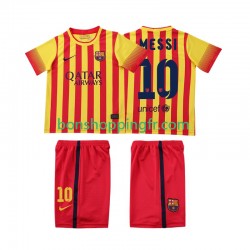 Maillot Rétro Extérieur FC Barcelone Lionel Messi 10 2013 2014 Manches Courtes Jeune Enfant(+shorts)