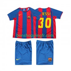 Maillot Rétro Domicile FC Barcelone Lionel Messi 10 2004 Manches Courtes Jeune Enfant(+shorts)