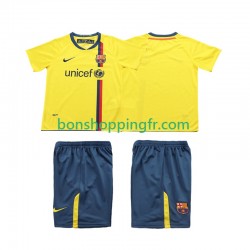 Maillot Rétro Extérieur FC Barcelone 2008 2009 Manches Courtes Jeune Enfant(+shorts)