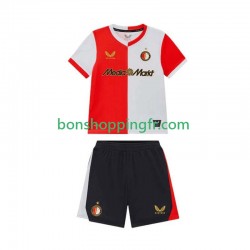 Maillot Domicile Feyenoord Rotterdam 2025-2026 Manches Courtes Jeune Enfant(+shorts)