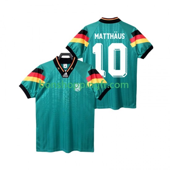 Maillot Rétro Extérieur Allemagne MATTHAUS 10 1992 Manches Courtes Homme Maillot Rétro Extérieur Allemagne MATTHAUS 10 1992 Manches Courtes Homme