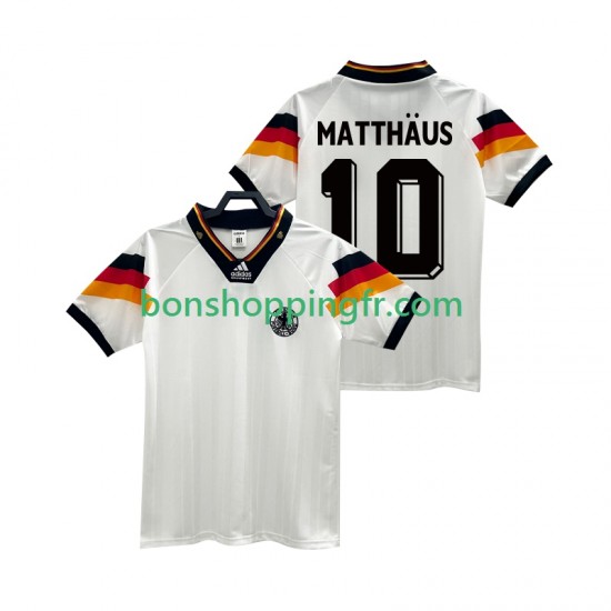 Maillot Rétro Domicile Allemagne MATTHAUS 10 1992 Manches Courtes Homme Maillot Rétro Domicile Allemagne MATTHAUS 10 1992 Manches Courtes Homme