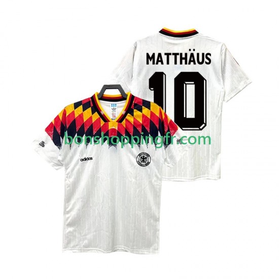 Maillot Rétro Domicile Allemagne MATTHAUS 10 1994 Manches Courtes Homme Maillot Rétro Domicile Allemagne MATTHAUS 10 1994 Manches Courtes Homme