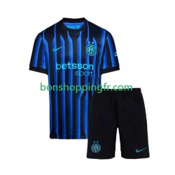 Maillot Domicile Inter Milan 2025-2026 Manches Courtes Jeune Enfant(+shorts)