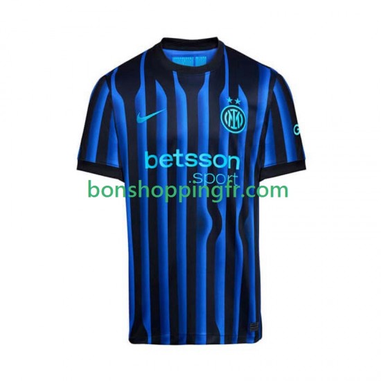 Maillot Domicile Inter Milan 2025-2026 Manches Courtes Homme Maillot Domicile Inter Milan 2025-2026 Manches Courtes Homme
