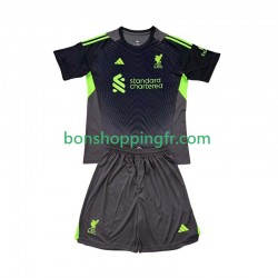 Maillot Domicile Liverpool Gardien 2025-2026 Manches Courtes Jeune Enfant(+shorts)