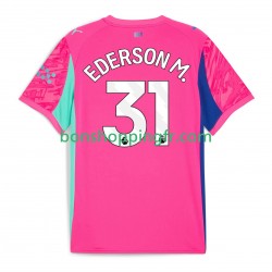 Maillot Extérieur Manchester City Gardien Ederson Moraes 31 2025-2026 Manches Courtes Homme