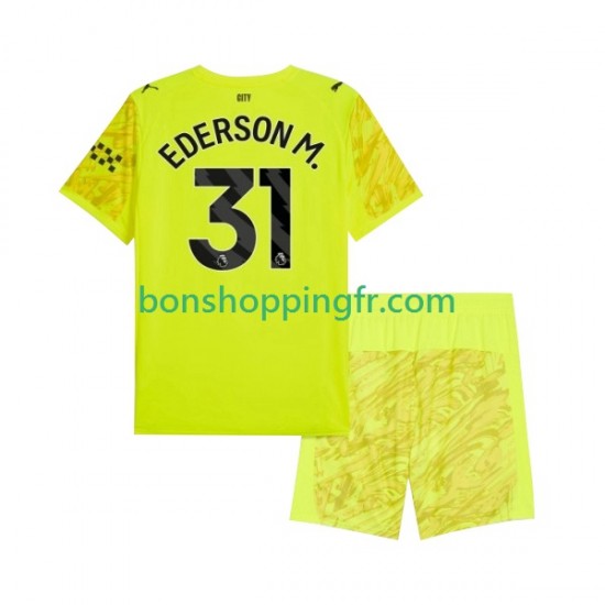 Maillot 3ème Manchester City Gardien Ederson Moraes 31 2025-2026 Manches Courtes Jeune Enfant(+shorts) Maillot 3ème Manchester City Gardien Ederson Moraes 31 2025-2026 Manches Courtes Jeune Enfant(+shorts)