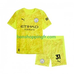 Maillot 3ème Manchester City Gardien Ederson Moraes 31 2025-2026 Manches Courtes Jeune Enfant(+shorts)