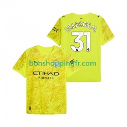 Maillot 3ème Manchester City Gardien Ederson Moraes 31 2025-2026 Manches Courtes Homme