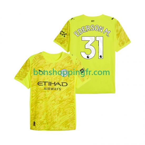 Maillot 3ème Manchester City Gardien Ederson Moraes 31 2025-2026 Manches Courtes Homme Maillot 3ème Manchester City Gardien Ederson Moraes 31 2025-2026 Manches Courtes Homme