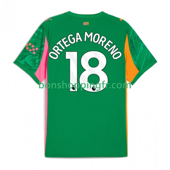 Maillot Domicile Manchester City Gardien ORTEGA MORENO 18 2025-2026 Manches Courtes Homme