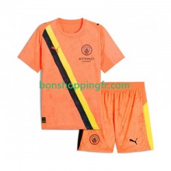 Maillot Domicile Manchester City Gardien KIDSUPER 2025-2026 Manches Courtes Jeune Enfant(+shorts)