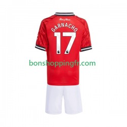Maillot Domicile Manchester United Alejandro Garnacho 17 2025-2026 Manches Courtes Jeune Enfant(+shorts)