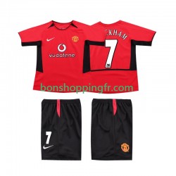 Maillot Rétro Domicile Manchester United BECKHAM 7 2002 2004 Manches Courtes Jeune Enfant(+shorts)